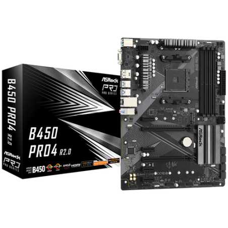 ASRock B450 Pro4 R2.0 ATX AM4 AMD B450